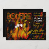 ボンファイアーマーシュメルローロースト16thバースデーパーティー 招待状 (正面/裏面)