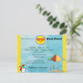 ボンファイア及びプールパーティーお祝い招待状 招待状 (スタンド正面)