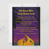 ボンファイア屋外パーティの招待状 招待状 (正面)