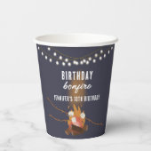 ボンファイア&キャンピングアウトドアキャンプファイアバースデーパーティー 紙コップ (裏面)