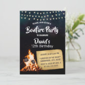 ボンファイア&サンモレスキャンピングバースデーパーティー 招待状 (スタンド正面)
