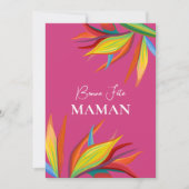 ボンフェテママントロピカルフラワーピンクカード シーズンカード (正面)