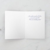 ボンフランスのアニバーサリーパープルアイリス誕生日 カード (内部)