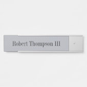 ボンベイの灰色のぶら下がったな壁の机のドアの名札 サインプレート (正面)