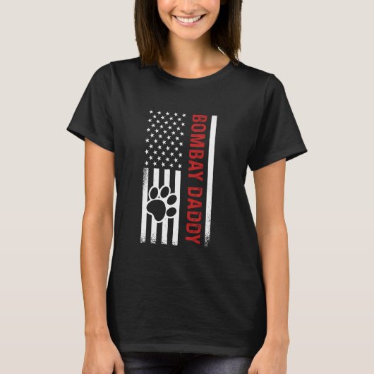 ボンベイの猫パパ Tシャツ (正面)