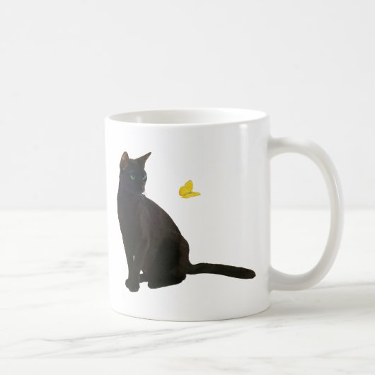 ボンベイの猫及び蝶 コーヒーマグカップ (右)
