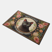 ボンベイパーソナライズされたキャット、フローラキットンウェルカム ドアマット (アングル)