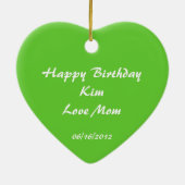 ボンベイブラックキャット誕生日オーナメント セラミックオーナメント (裏面)