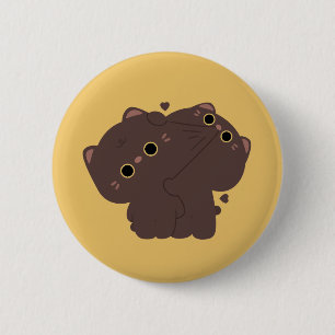 ボンベイ猫カップル 缶バッジ