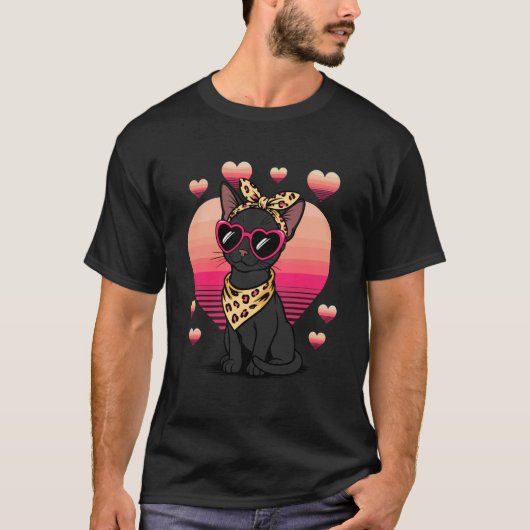 ボンベイ猫バレンタインデー Tシャツ (正面)