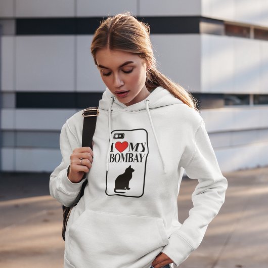 ボンベイ猫フード付きスウェットシャツ パーカ