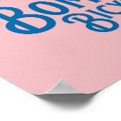 ボンベイ自転車クラブ – ヴィンテージスタイルプリント – ピンク ポスター (角)