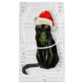 ボンベイ黒猫が季節に飛び込む スモールペーパーバッグ (裏面)