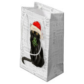 ボンベイ黒猫が季節に飛び込む スモールペーパーバッグ (裏面アングル)