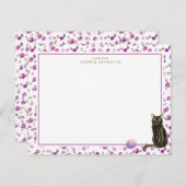 ボンベイ黒猫の文房具 ノートカード (正面/裏面)