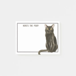 ボンベイ黒猫 |編集可能文字 |ウンチ ポストイット