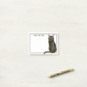 ボンベイ黒猫 |編集可能文字 |ウンチ ポストイット (デスク上)
