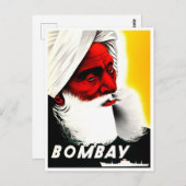 ボンベイ・インディアのヴィンテージ旅行はがき ポストカード (正面/裏面)