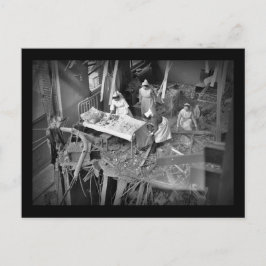ボンベッド建物第二次世界大戦のナース ポストカード