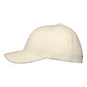 ボンベルキー刺繍の基本的なフレックスフィットウールキャップ 刺繍入りキャップ (左)