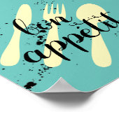 ボンペティキッチン引用文ワードアートモダンスタイル ポスター (角)