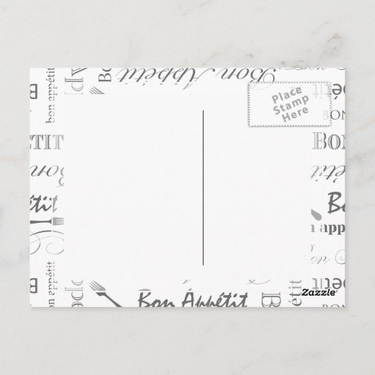 ボンペティクラシックトヴィンテージフランスの白黒 ポストカード (裏面)