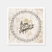 ボンペティットカントリーフランスの スタンダードカクテルナプキン (正面)