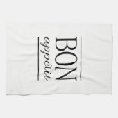 ボンペティットタイポグラフィグルメ引用文 キッチンタオル (横)