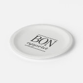 ボンペティットブラックキッチン引用文タイポグラフィ文字 ペーパープレート (アングル)