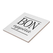 ボンペティットブラック&ホワイトキッチンタイポグラフィ引用文 タイル (側面)