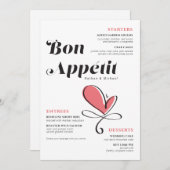 ボンペティッ結婚トのディナーサケハート メニュー (正面/裏面)