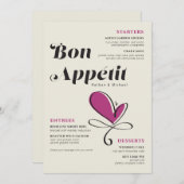 ボンペティ結婚トディナークリームマゼンタ メニュー (正面/裏面)