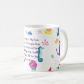 ボンボヤージギフト海パーソナライズされた生き物をテーマ コーヒーマグカップ (正面右)