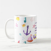 ボンボヤージギフト海パーソナライズされた生き物をテーマ コーヒーマグカップ (左)