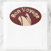 ボンボヤージクルーズ船 楕円形シール (バッグ)