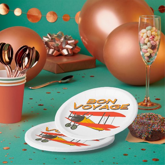 ボンボヤージバイプレーンヴィンテージ機 ペーパープレート