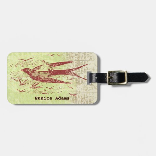 ボンボヤージュサンベリーナヴィンテージエフェメラコラージュ ラゲッジタグ (正面横)