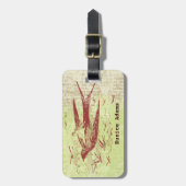 ボンボヤージュサンベリーナヴィンテージエフェメラコラージュ ラゲッジタグ (正面縦)