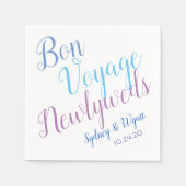 ボンボヤージュニューライウェズパーソナライズされたパーティーナプキンス スタンダードカクテルナプキン (正面)
