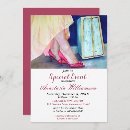 ボンボヤージュパーティーイベント招待状 招待状 (正面/裏面)