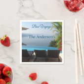 ボンボヤージュパーティーシーサイドリゾート写真 スタンダードカクテルナプキン (インサイチュ)