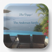 ボンボヤージュパーティーシーサイドリゾート写真 ペーパープレート (正面)