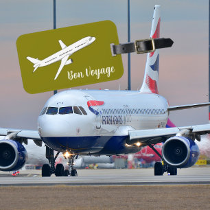 ボンボヤージュモダン飛行機旅行 ラゲッジタグ