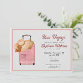 ボンボヤージュ退職パーティースーツケースアドベンチャー 招待状 (スタンド正面)