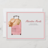 ボンボヤージュ退職パーティースーツケースアドベンチャー 招待状 (裏面)