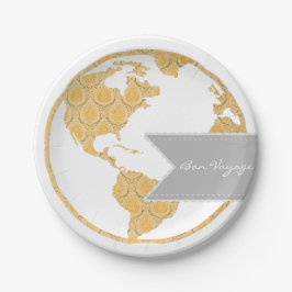 ボンボヤージュ |ボヘミアの世界地図 |進遠くに中 ペーパープレート