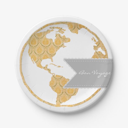 ボンボヤージュ |ボヘミアの世界地図 |進遠くに中 ペーパープレート (正面)