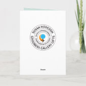 ボンボヤージ送別の別れの熱気球 カード (裏面)