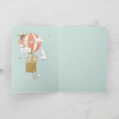 ボンボヤージ送別の別れの熱気球 カード (内部)