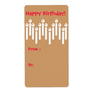 ボンボンパーティーハッピーバースデーギフトラベルカラフル ラベル